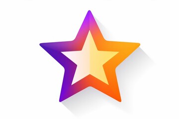 Obraz premium orange and purple star, star icon, isolation, star shape