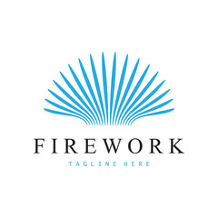 Fototapeta na wymiar Firework Logo Design vector template