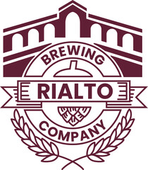 brewery vintage single color logo concept, drink illustration