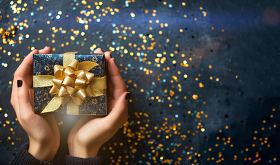 Giftbox or souvenir for mothers and fathers or birthday present for celebration