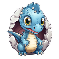 Obraz premium Tiny dragon cartoon