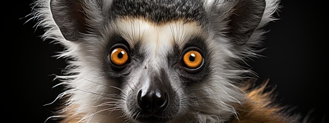 portrait of lemur close up