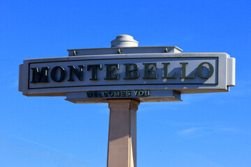 Montebello, California: Entrance of the City of Montebello, city in Los Angeles County, southwest of San Gabriel Valley
