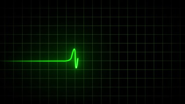 Emergency ekg monitoring. Blue glowing neon heart pulse. Heartbeat. Electrocardiogram	motion.