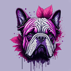 Obraz premium A bulldog puppy portrait