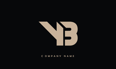YB, BY, Y, B Abstract Letters Logo Monogram