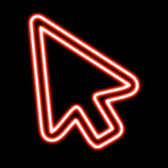 click icon neon glowing