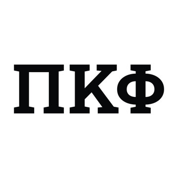 PI KAPPA PHI greek letters vector, ΠΚΦ letters	