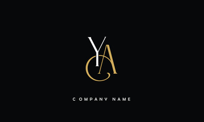 YA, AY, Y, A Abstract Letters Logo Monogram