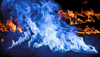 blue flame suitable as an abstract background or cover