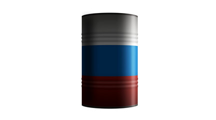 Russia oil crude petroleum fuel barrels in row transparent