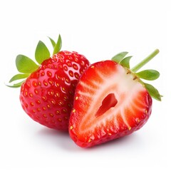 Strawberry fruit on a white background