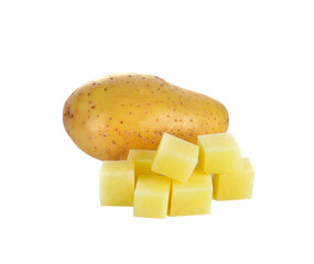 Sliced potatoes on  transparent png