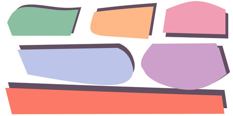 set of colorful speech label backgrond graphic element