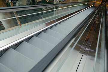 Escalator in the middle of a shopping mall