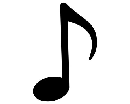 Music notes icon, black notes symbol flat icon, vector illustration
