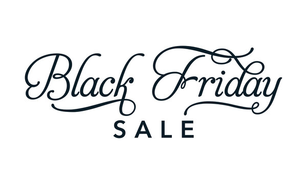Black Friday typography design element Vector, black friday sale hand lettering design