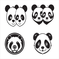 happy Cute Panda  vector design