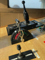 Engine controls of a ship
