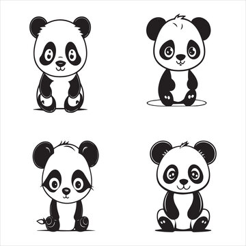 happy Cute Panda  vector design