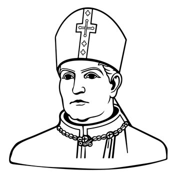  Pope Fabian vector illustration