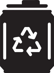 recycling opened and closed food tin cans, pictogram