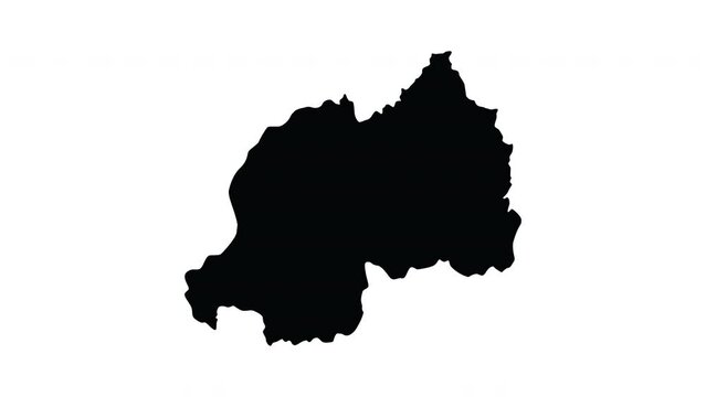 Animation forms the Rwanda map icon