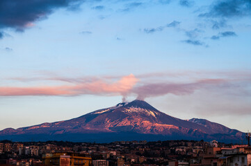 Catania city and volcano Etna