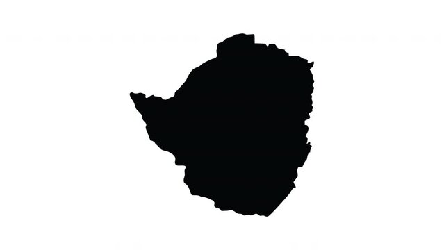 Animation forms a Zimbabwe map icon