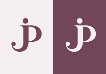j and p logo letter JP logo. This logo icon incorporate with abstract shape in the creative way.
