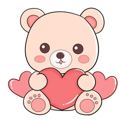 cute bear for valentine