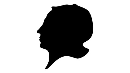 Catherine Parr, black isolated silhouette