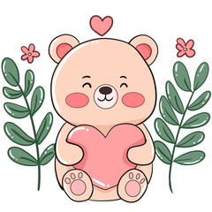 cute bear for valentine