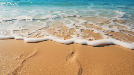 Fototapeta na wymiar Sands of Tranquility: A Close Look at a Beautiful Beach Carpet