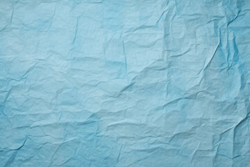 Blank blue recycled paper, crumpled texture background, rough vintage page