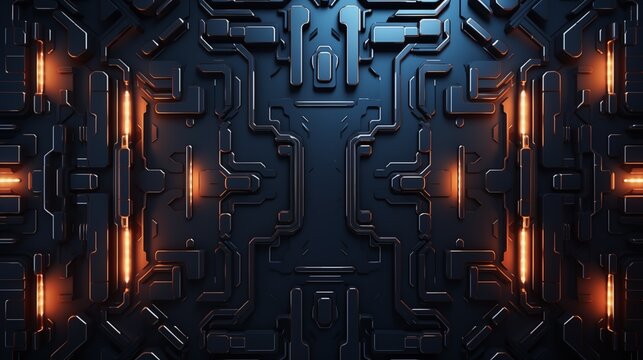 Abstract background, metal squares, lava, background for games. Abstract geometric 3d texture, wallpaper