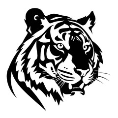 tiger head silhouette