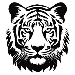 tiger head silhouette