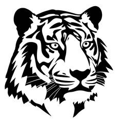 tiger head silhouette