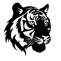tiger head silhouette