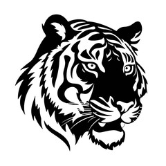 tiger head silhouette