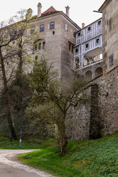 Vista sul castello di Cesky Krumlov, Cechia