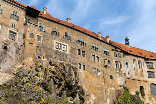Vista sul castello di Cesky Krumlov, Cechia