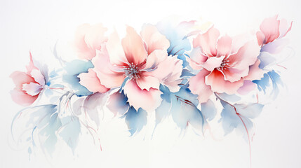 Watercolor airy. On a white background