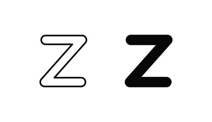 Fototapeta premium Z icon design with white background stock illustration