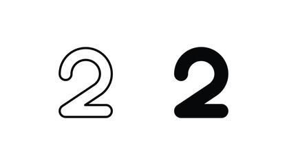 2 icon design with white background stock illustration