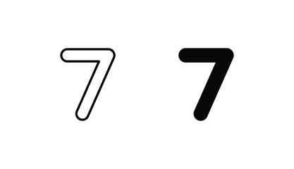 Obraz premium 7 icon design with white background stock illustration