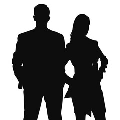 silhouettes of business people