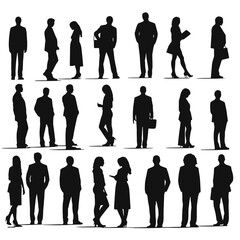 Business People Silhouette Vector Art 