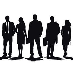 Business People Silhouette Vector Art 